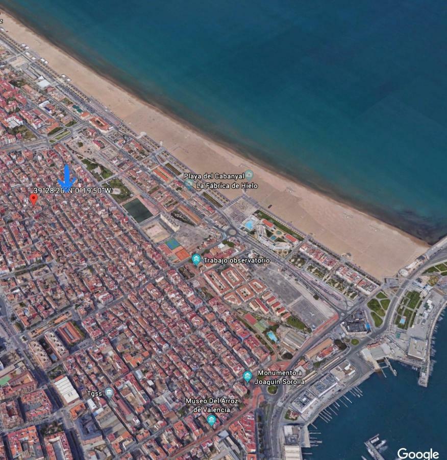 Ferienwohnung La Casita Azul De La Playa Valencia Exterior foto